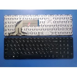 Клавиатура для ноутбука HP Pavilion 15-e черная с черной рамкой