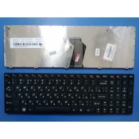 Клавиатура для ноутбука Lenovo Z560 Z565 G570 G770 черная с черной рамкой